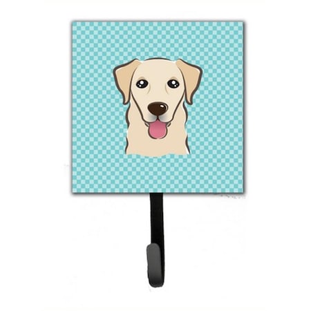Jensendistributionservices Checkerboard Blue Golden Retriever Leash & Key Holder MI1715749